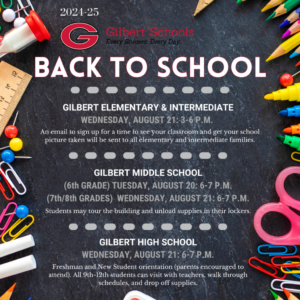 Information on the 2024-25 Back To School event